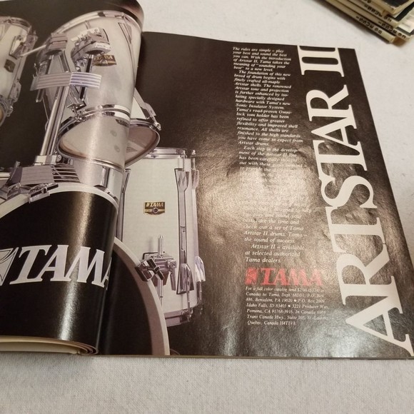 Feb. 1987 Modern Drummer mag Anton Fig Neil Peart - Picture 3 of 8